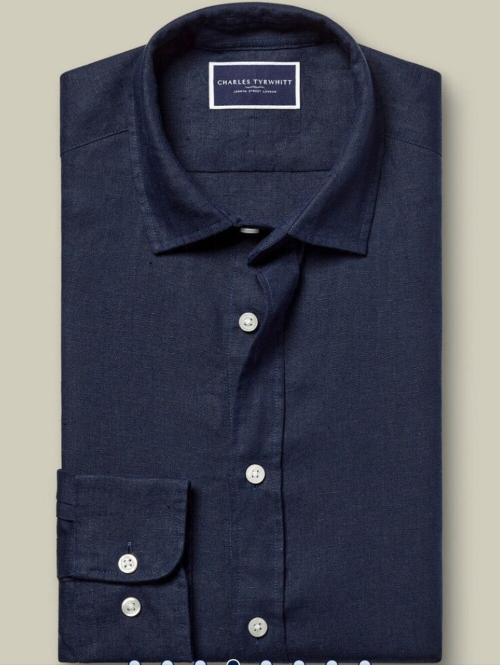 Charles Tyrwhitt Pure Linen Slim Fit Shirt - XXL